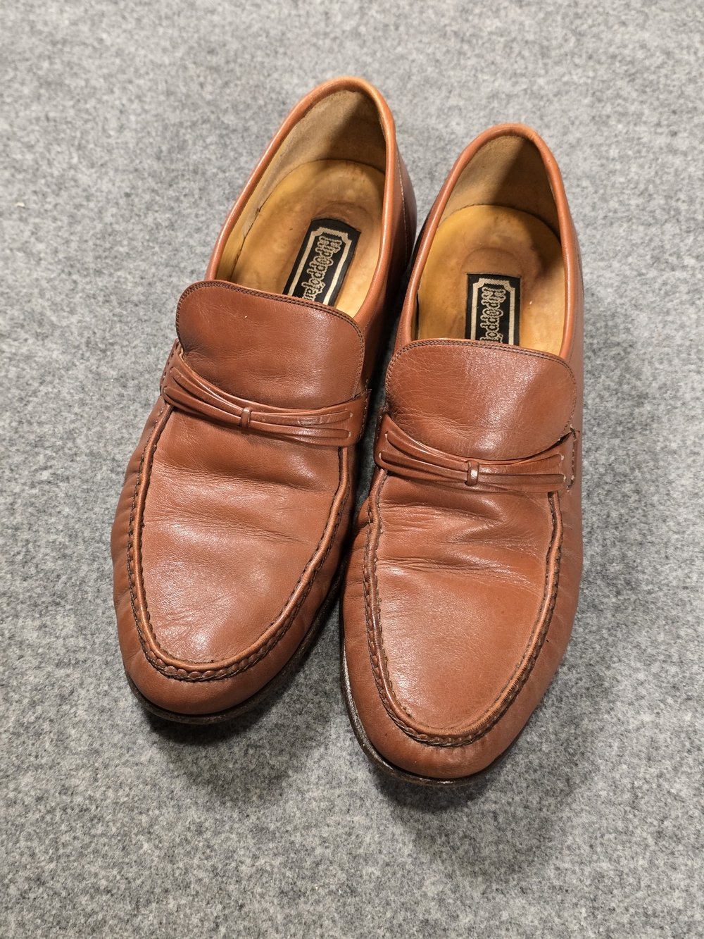 Vintage HipOppotamus Men's Chestnut Leather Penny Loafers